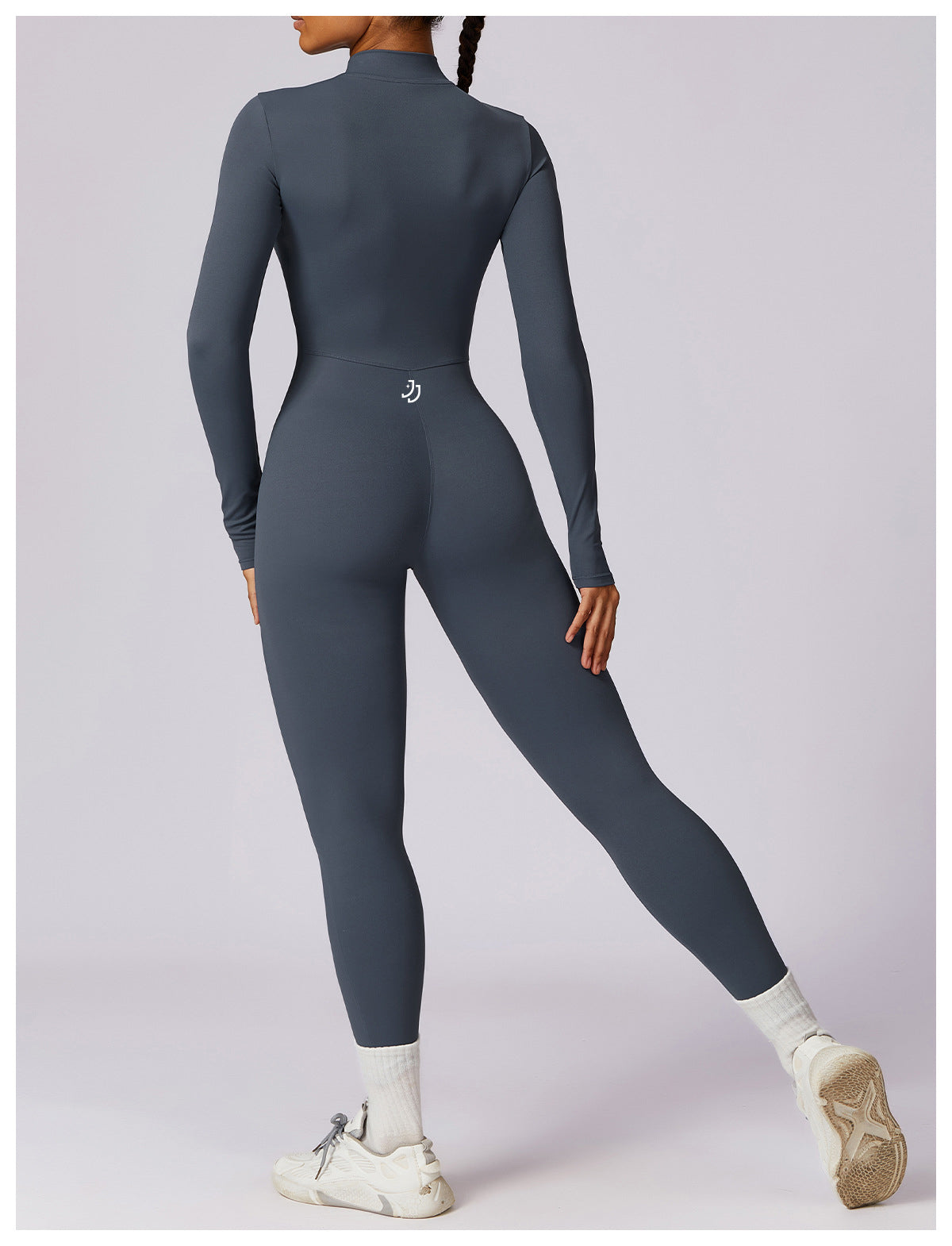 Long-Sleeve Zip-Front Activewear Catsuit