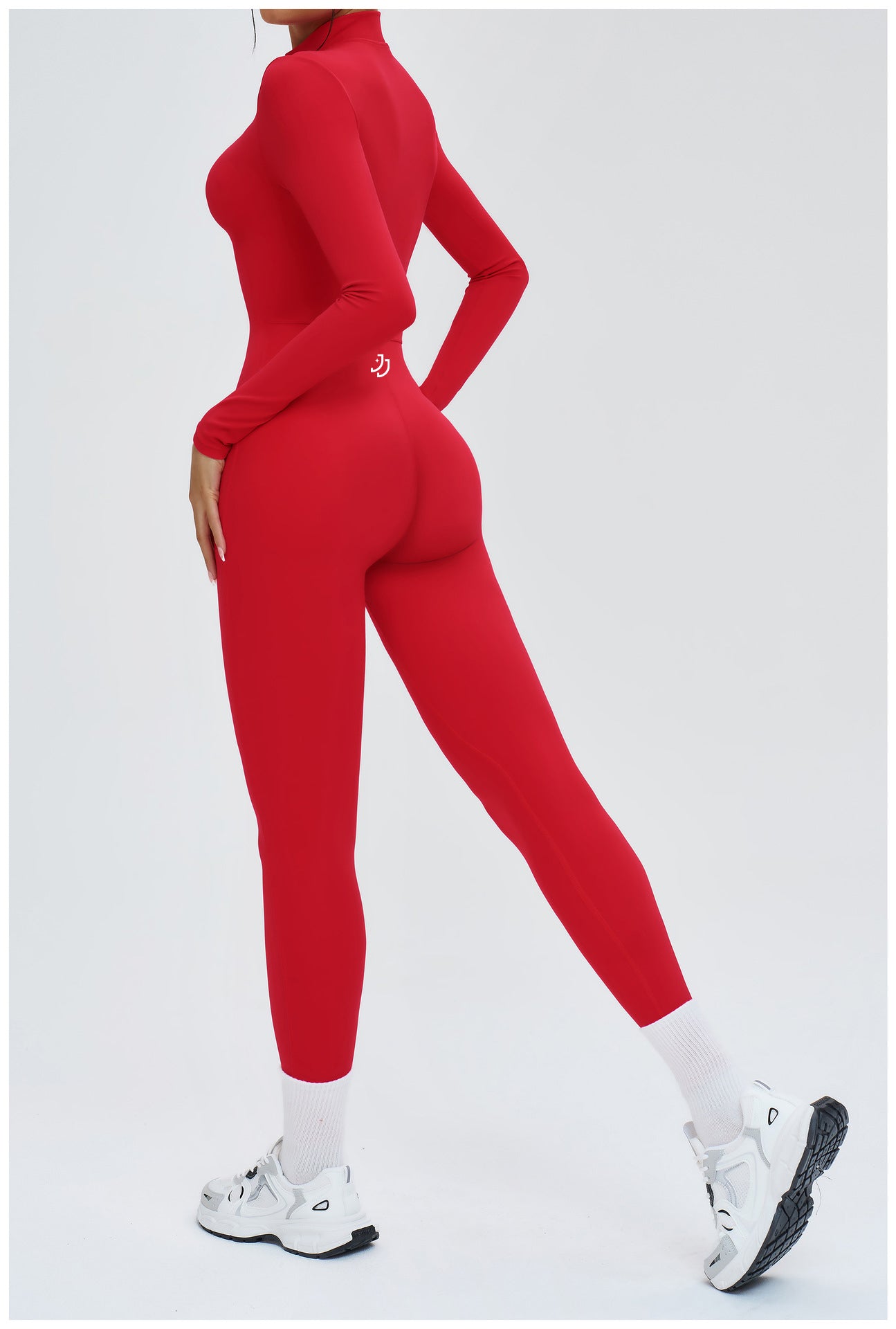 Long-Sleeve Zip-Front Activewear Catsuit