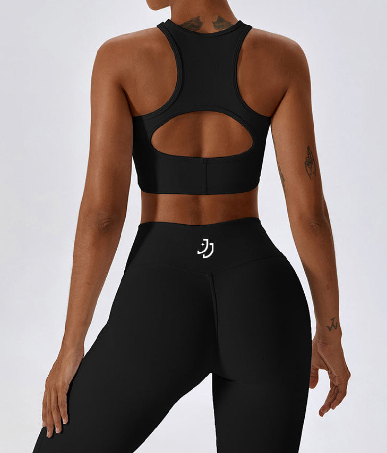High-Neck Flare 2-piece Yoga Set