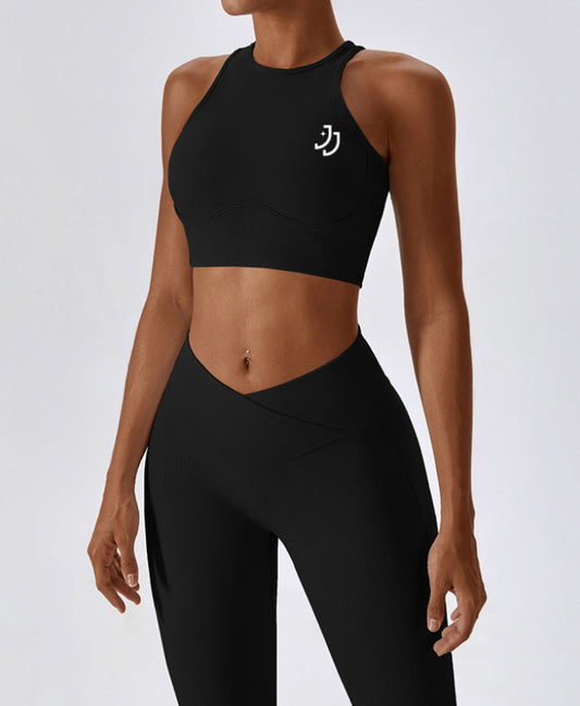 High-Neck Flare 2-piece Yoga Set